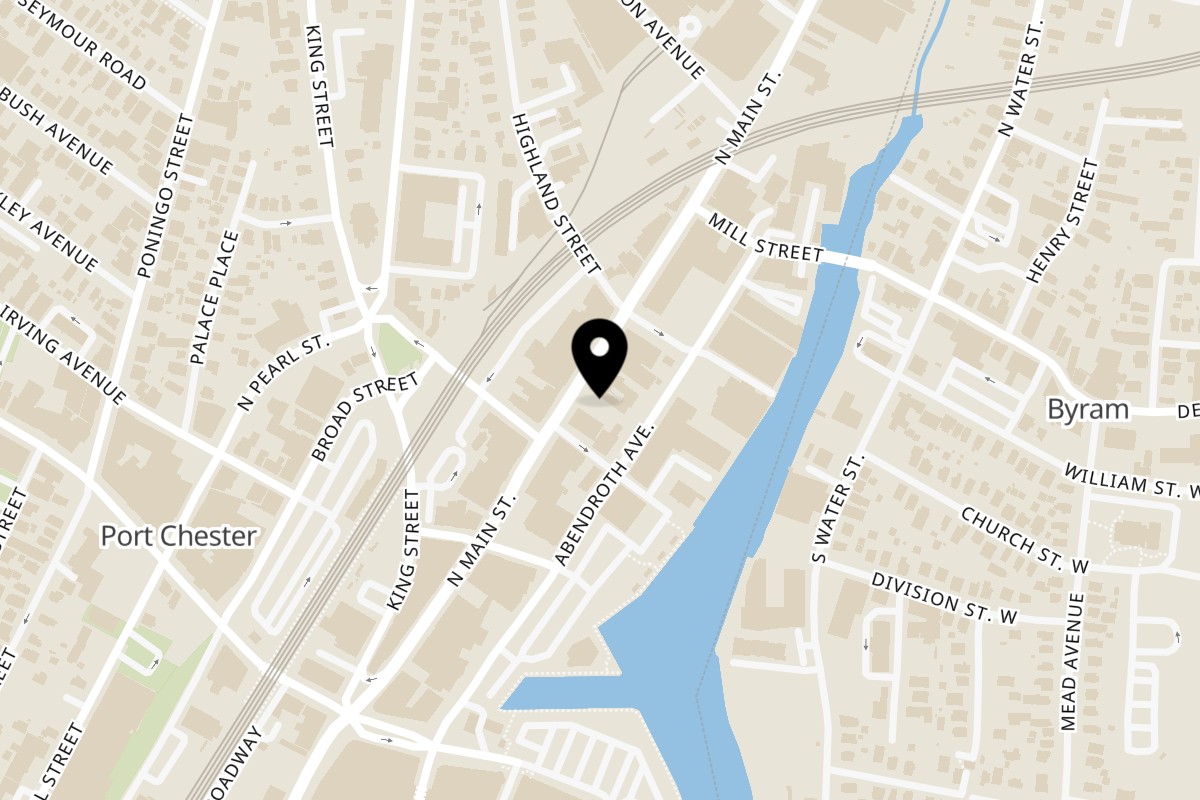 Map showing the location of Makondo Restaurant Port Chester on 139 N Main St in Port Chester