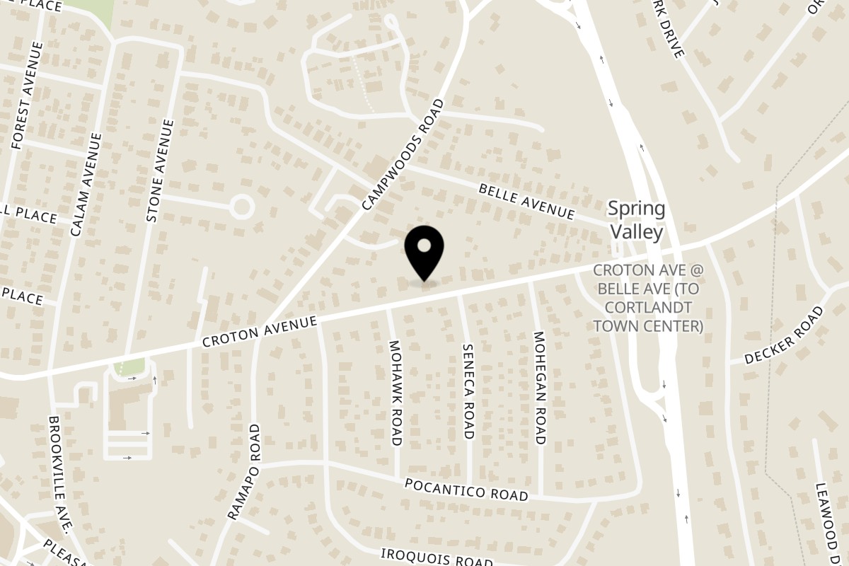 Map showing the location of Makondo Restaurant Ossining on 27 Croton Ave in Ossining
